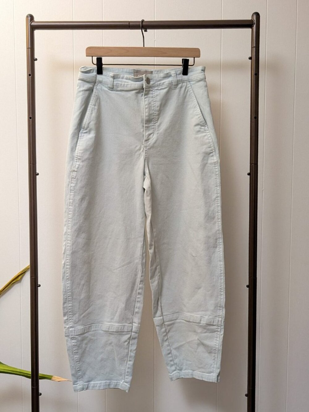 Everlane Utility Barrel Pant Light Blue Cotton Size 12 Tall 12T